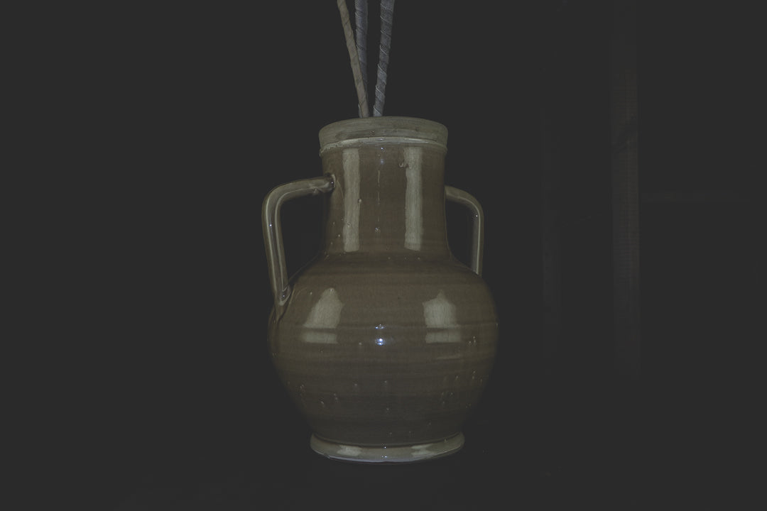 Ceramic Crackle Glaze Handle Vase - LYKTA