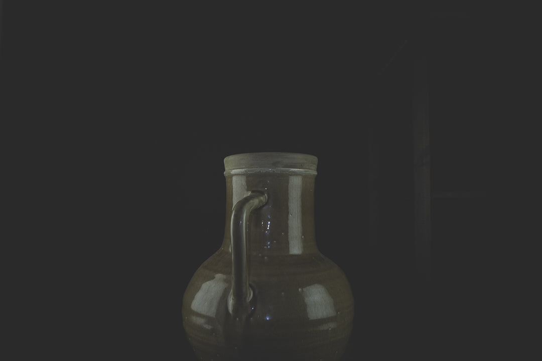 Ceramic Crackle Glaze Handle Vase - LYKTA