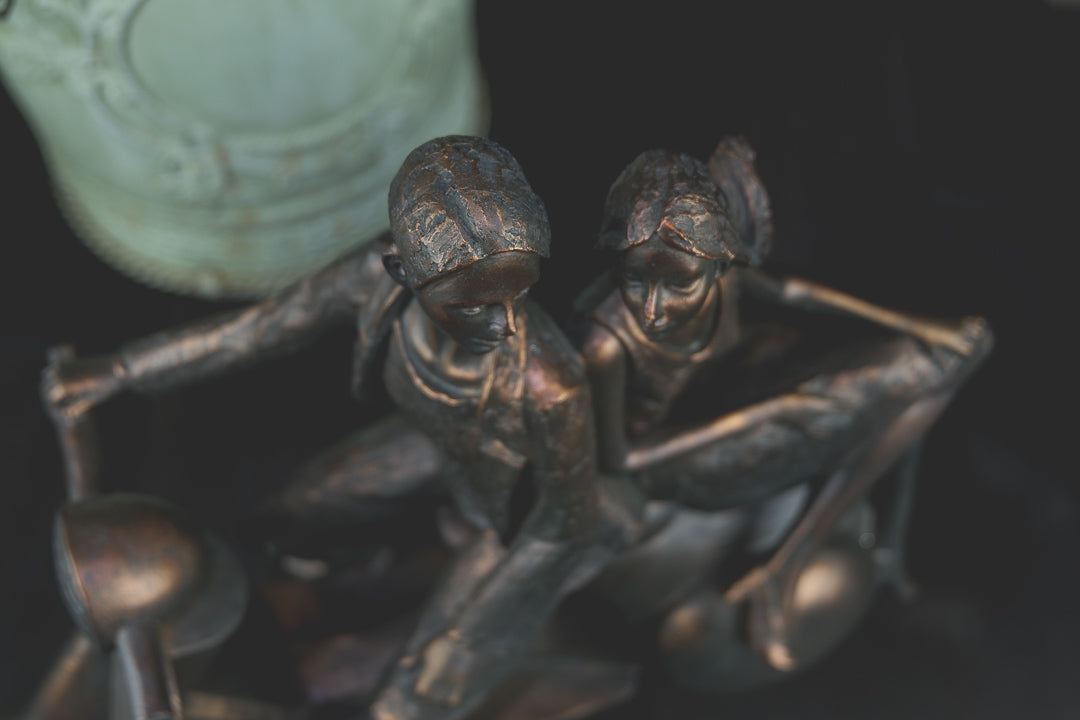 Scooter Couple Bronze Figurine - LYKTA