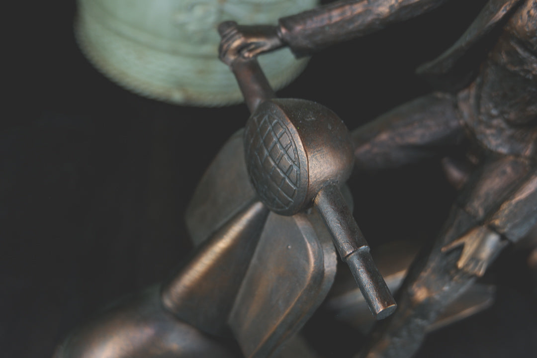 Scooter Couple Bronze Figurine - LYKTA