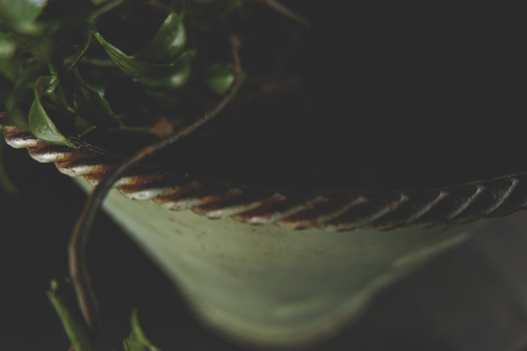 Rustic Metal Provence Green Planter - LYKTA